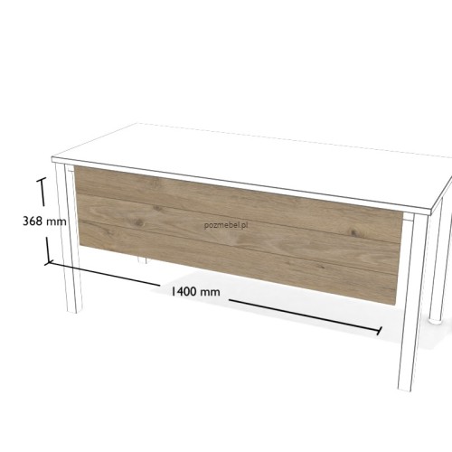 Maskownica do biurka Wgl3 1600 mm – osłona frontowa