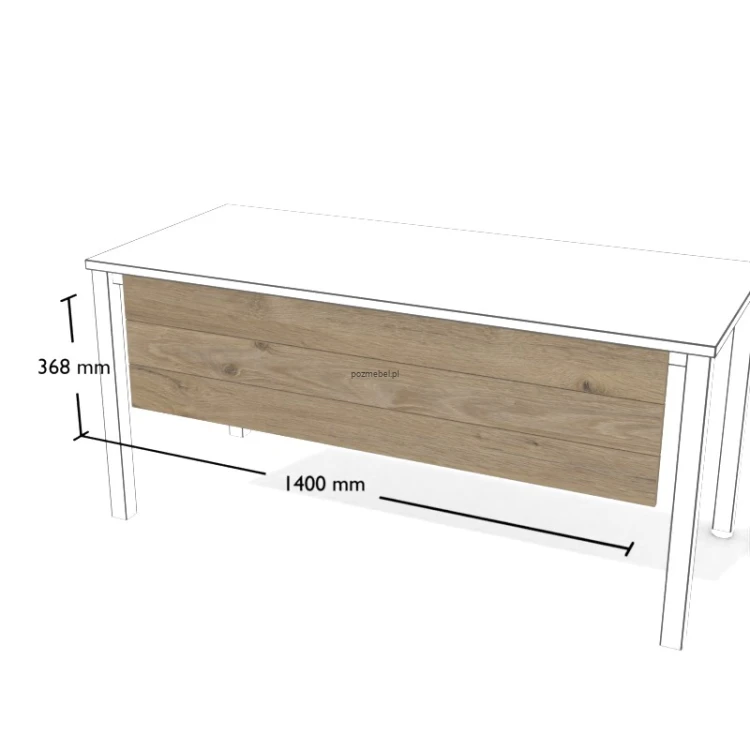 Maskownica do biurka Wgl3 1600 mm – osłona frontowa