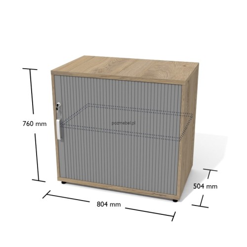 Kontener żaluzjowy Ktz1 804 × 504 × 760 mm – dostawiany do biurka Antrax