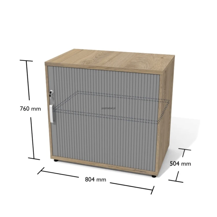 Kontener żaluzjowy Ktz1 804 × 504 × 760 mm – dostawiany do biurka Antrax