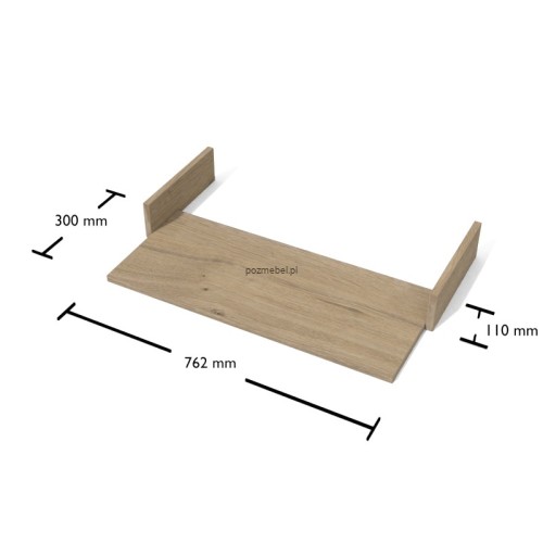 Półka na klawiaturę Pkt0 762 × 300 × 110 mm – wysuwana półka pod biurko Antrax