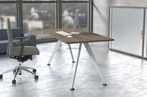 Nowoczesne biurko XAR-V2-7 1200 × 700 mm na stalowym stelażu – biurko gabinetowe Antrax