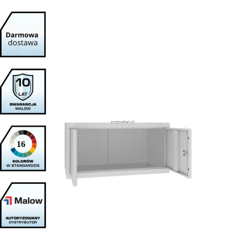 Nadstawka metalowa do szerokiej szafy gospodarczej Malow MSU 85 w kolorze szarym