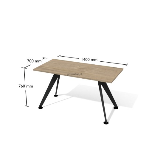 Biurko nowoczesne XAR-V3-7 1400x700 mm Antrax – meble biurowe