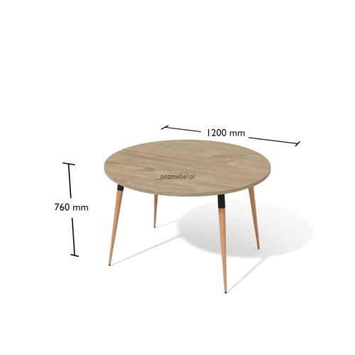 Okrągły stół gabinetowy Antrax XAR-Do3 Ø 120 cm