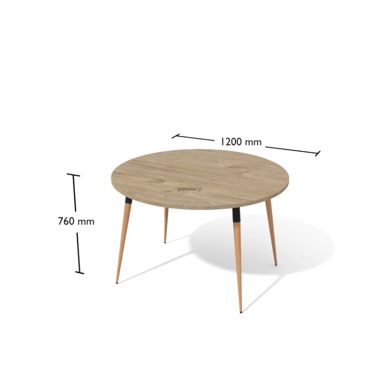Okrągły stół gabinetowy Antrax XAR-Do3 Ø 120 cm