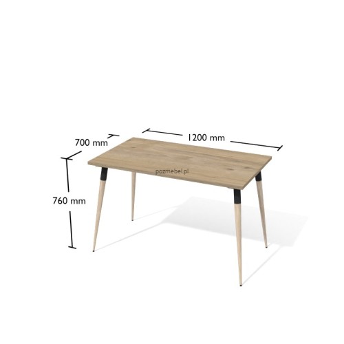 Nowoczesne biurko skandynawskie Antrax XAR-D2-7 120x70 cm