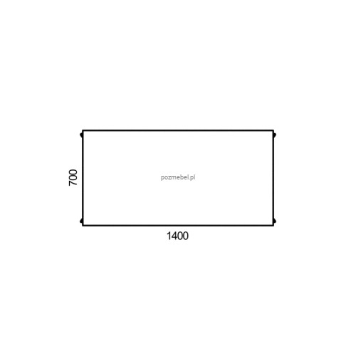 Wymiary blatu XAR-D3-7 140x70 cm