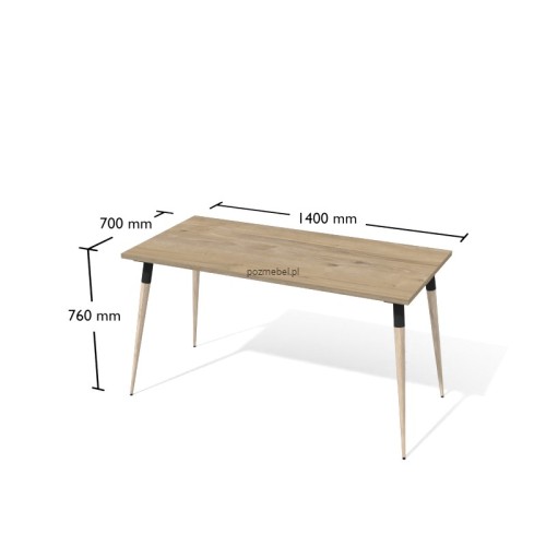 Nowoczesne biurko skandynawskie Antrax XAR-D3-7 140x70 cm
