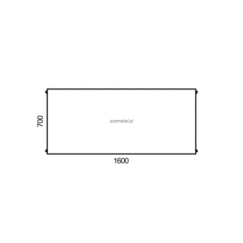 Wymiary blatu Antrax XAR-D4-7 160x70 cm