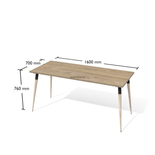 Nowoczesne biurko skandynawskie Antrax XAR-D4-7 160x70 cm
