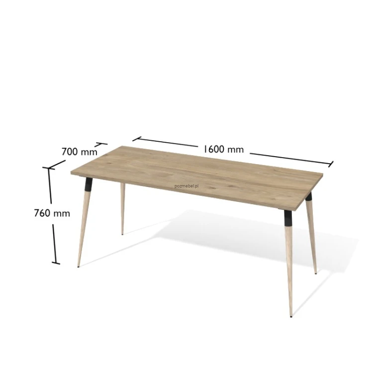 Nowoczesne biurko skandynawskie Antrax XAR-D4-7 160x70 cm