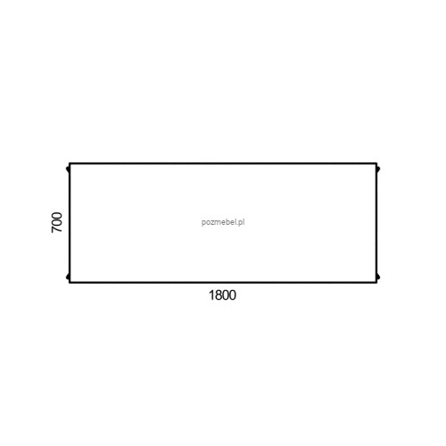 Wymiar blatu Antrax XAR-D5-7 180x70 cm