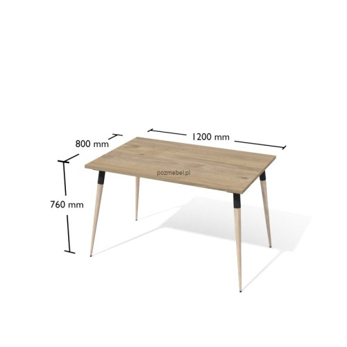 Nowoczesne biurko skandynawskie Antrax XAR-D2-8 120x80 cm
