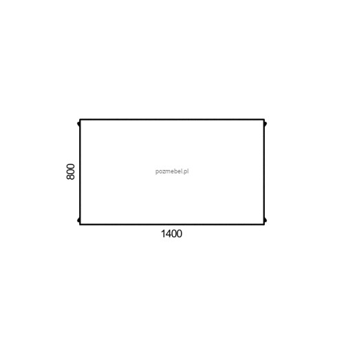 Wymiar blatu Antrax XAR-D3-8 140x80 cm