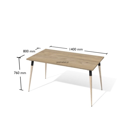 Nowoczesne biurko skandynawskie Antrax XAR-D3-8 140x80 cm