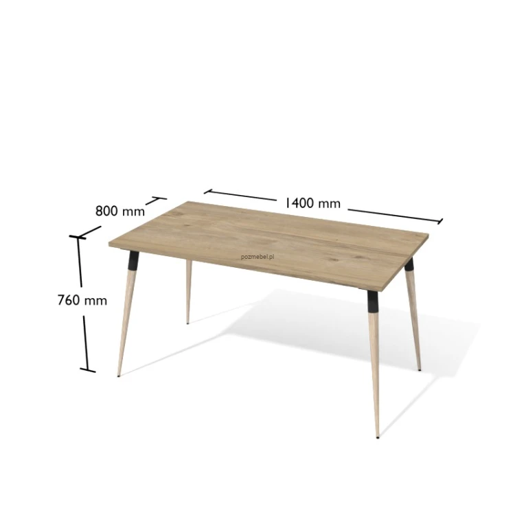 Nowoczesne biurko skandynawskie Antrax XAR-D3-8 140x80 cm
