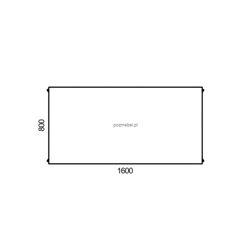 Wymiar blatu Antrax XAR-D4-8 160x80 cm