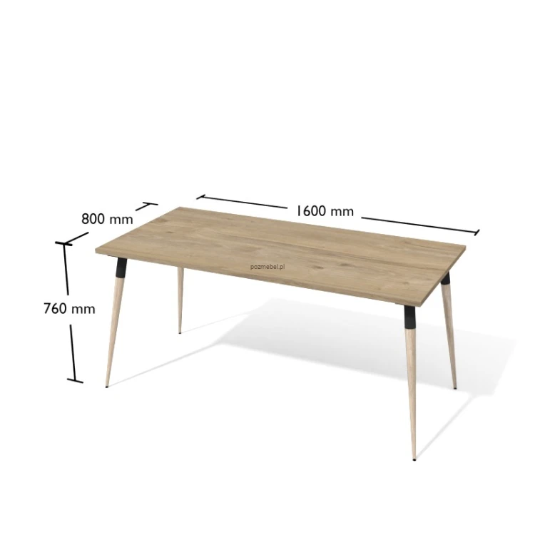 Nowoczesne biurko skandynawskie Antrax XAR-D4-8 160x80 cm