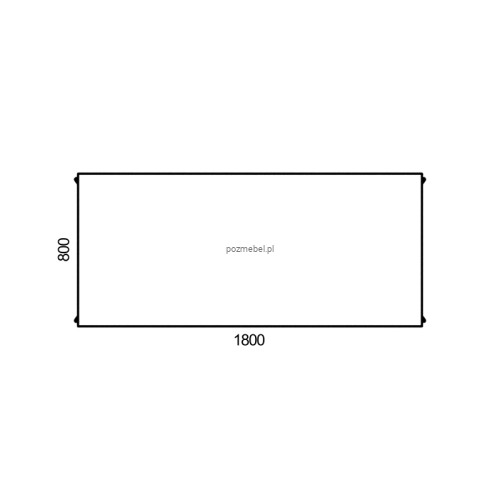 Wymiar blatu Antrax XAR-D5-8 180x80 cm