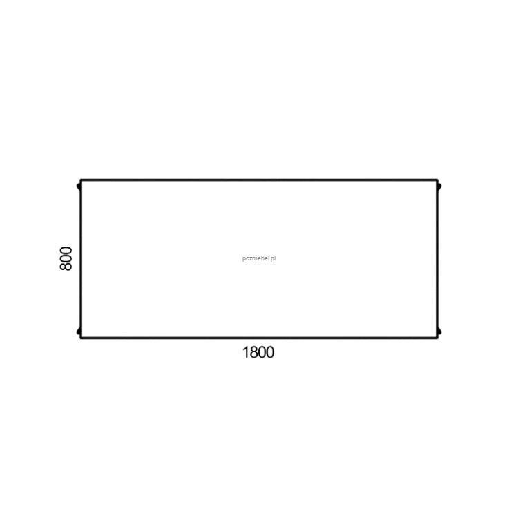Wymiar blatu Antrax XAR-D5-8 180x80 cm