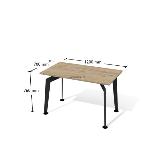 Nowoczesne biurko loftowe Antrax XAR-S2-7 120x70 cm