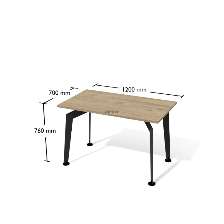Nowoczesne biurko loftowe Antrax XAR-S2-7 120x70 cm
