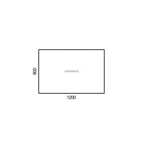 Wymiary blatu XAR-S2-8 120x80 cm