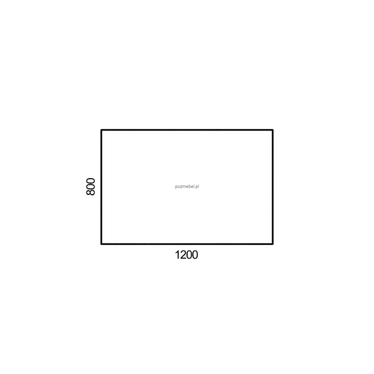 Wymiary blatu XAR-S2-8 120x80 cm