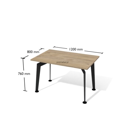 Nowoczesne biurko loftowe Antrax XAR-S2-8 120x80 cm