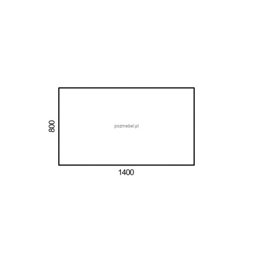 Wymiar blatu XAR-S3-8 140x80 cm