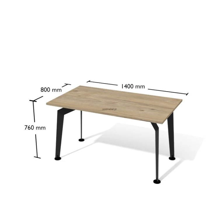 Nowoczesne biurko loftowe Antrax XAR-S3-8 140x80 cm