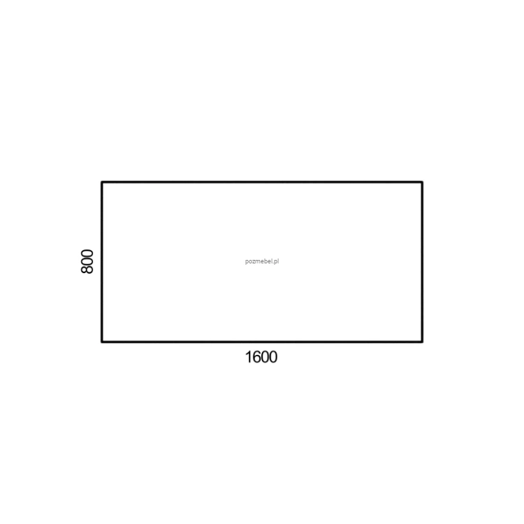 Wymiar blatu XAR-S4-8 160x80 cm