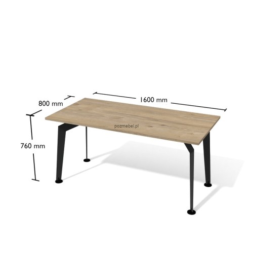 Nowoczesne biurko loftowe Antrax XAR-S4-8 160x80 cm