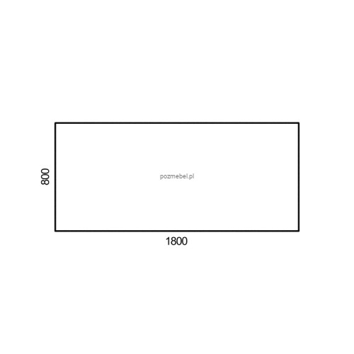Wymiary blatu XAR-S5-8 180x80 cm