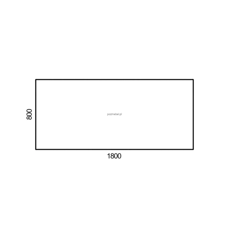 Wymiary blatu XAR-S5-8 180x80 cm