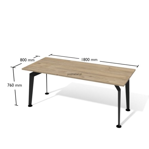 Nowoczesne biurko loftowe Antrax XAR-S5-8 180x80 cm