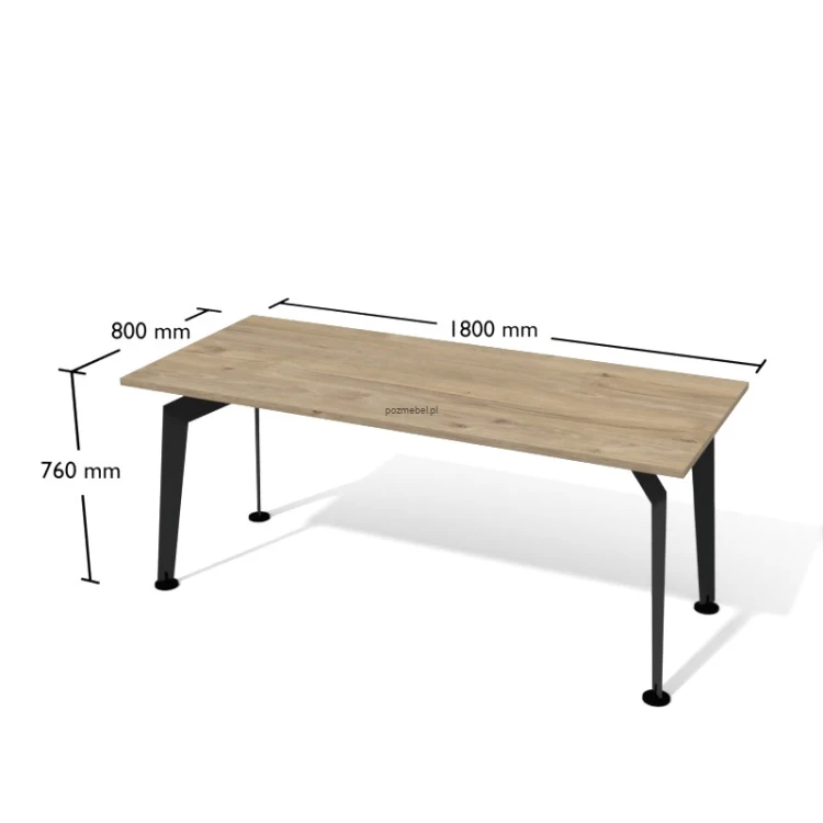 Nowoczesne biurko loftowe Antrax XAR-S5-8 180x80 cm