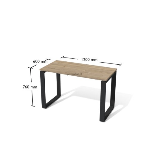 Nowoczesne biurko na płozach Antrax XAR-Fo2-6 120x60 cm