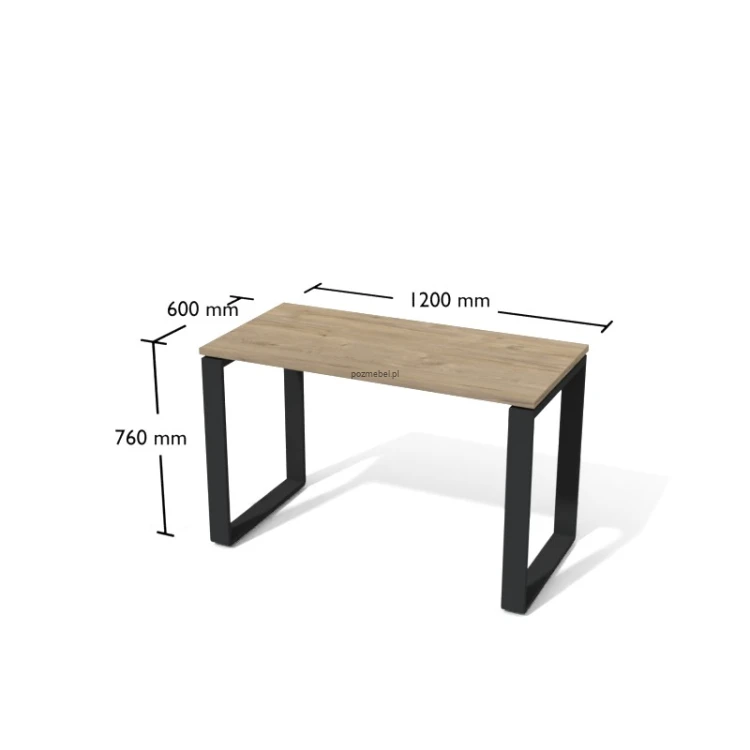 Nowoczesne biurko na płozach Antrax XAR-Fo2-6 120x60 cm