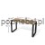 Nowoczesne biurko na płozach Antrax XAR-Fo3-6 140x60 cm