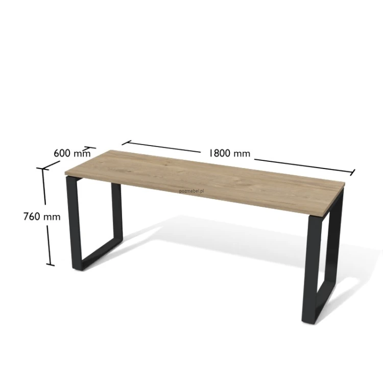 Nowoczesne biurko na płozach Antrax XAR-Fo5-6 180x60 cm