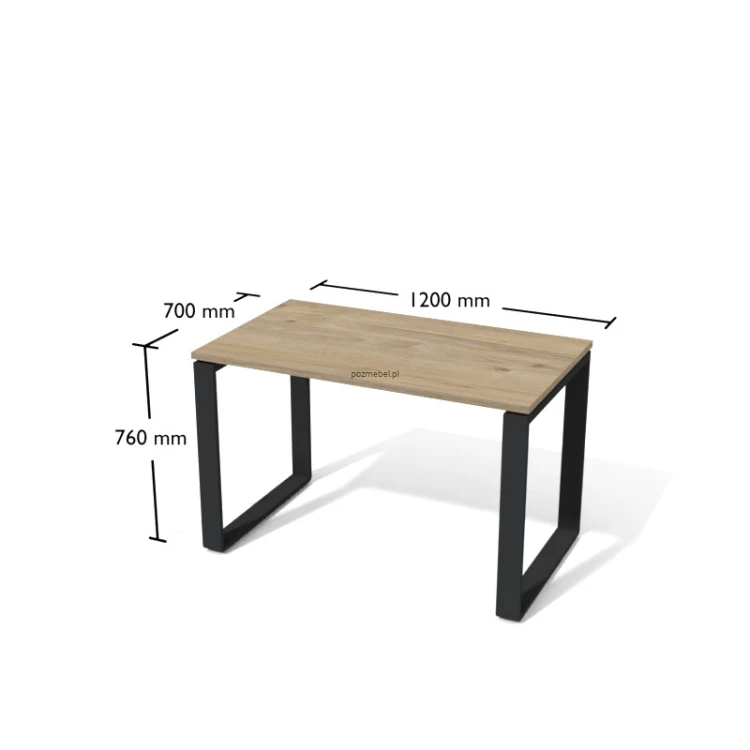 Nowoczesne biurko na płozach Antrax XAR-Fo2-7 120x70 cm