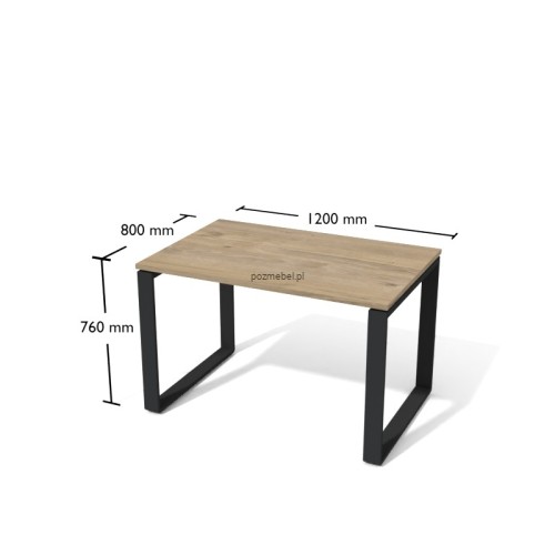 Nowoczesne biurko na płozach Antrax XAR-Fo2-8 120x80 cm