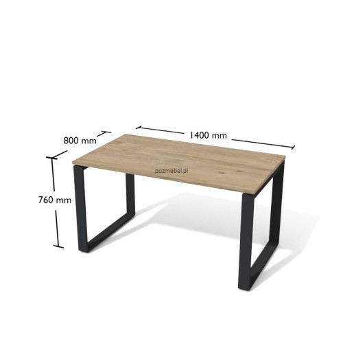 Nowoczesne biurko na płozach Antrax XAR-Fo3-8 140x80 cm