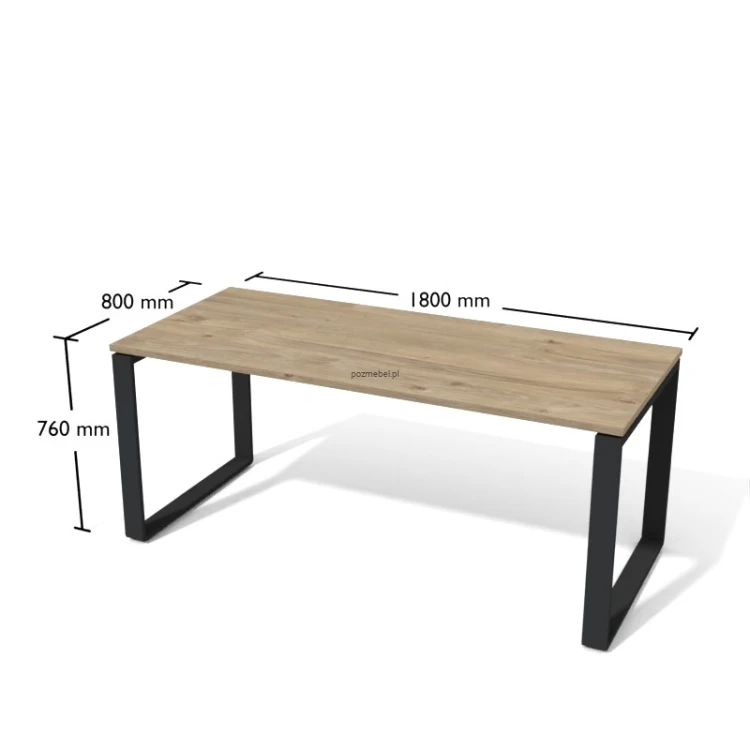 Nowoczesne biurko na płozach Antrax XAR-Fo5-8 180x80 cm