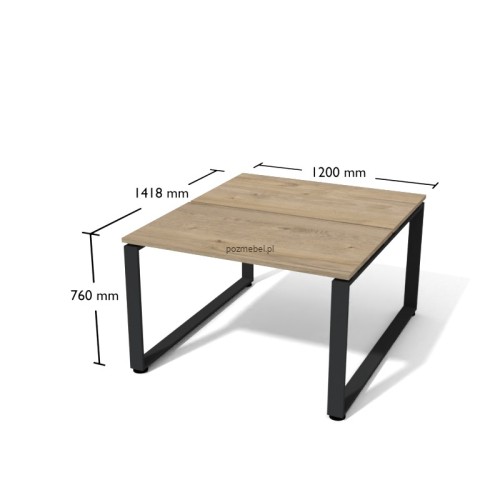 Nowoczesne biurko podwójne dwustanowiskowe Antrax XAR-Fb2-7 120x140 cm