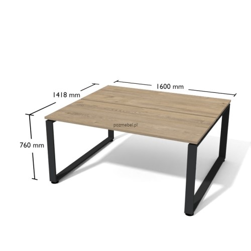 Nowoczesne biurko podwójne dwustanowiskowe Antrax XAR-Fb4-7 160x140 cm