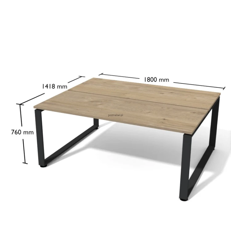 Nowoczesne biurko podwójne dwustanowiskowe Antrax XAR-Fb5-7 180x140 cm