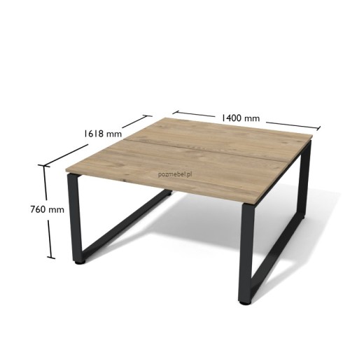 Nowoczesne biurko podwójne dwustanowiskowe Antrax XAR-Fb3-8 140x160 cm